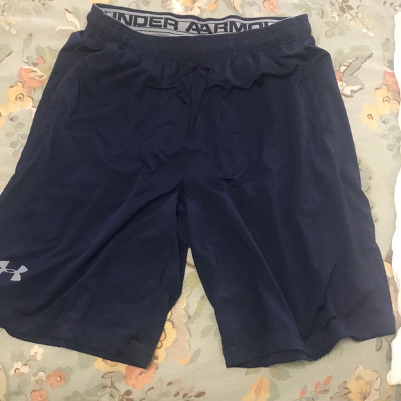 mens navy under armour shorts